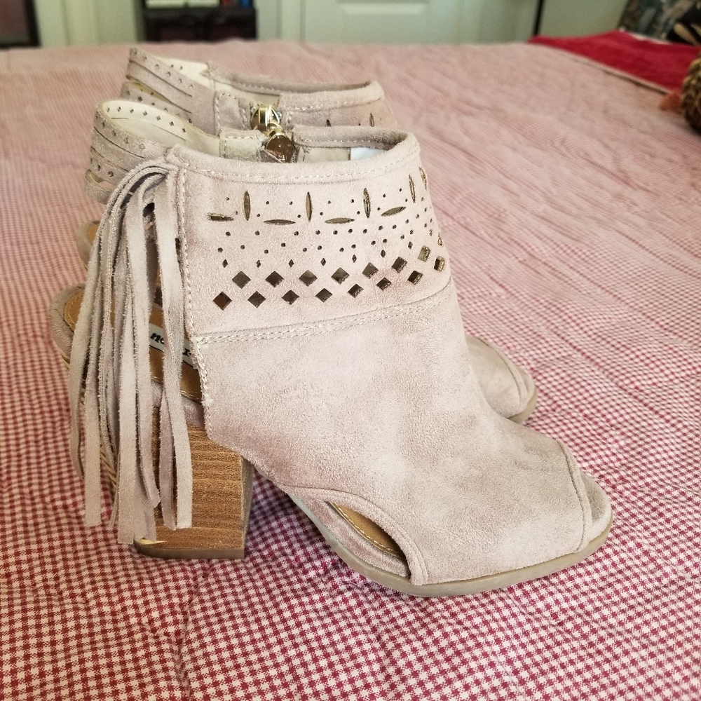 Not Rated bohemian style suede heels